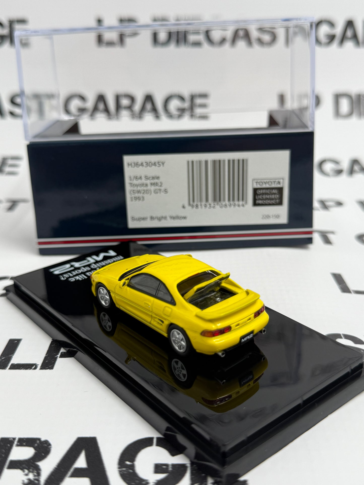 HOBBY JAPAN 1993 Toyota MR2 (SW20) GT-S Yellow 1:64 Diecast