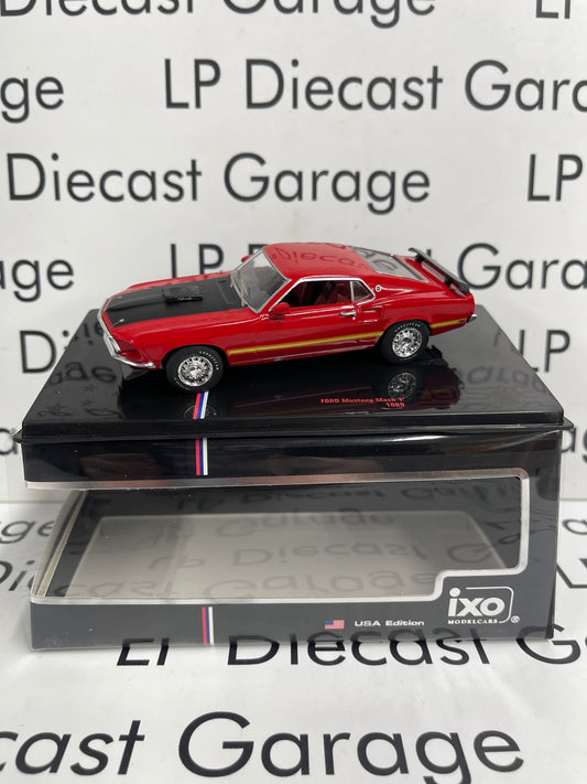 IXO Models 1969 Ford Mustang Mach 1 Red 1:43 Diecast USA Model