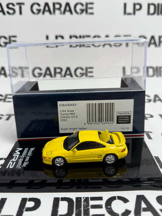 HOBBY JAPAN 1993 Toyota MR2 (SW20) GT-S Yellow 1:64 Diecast