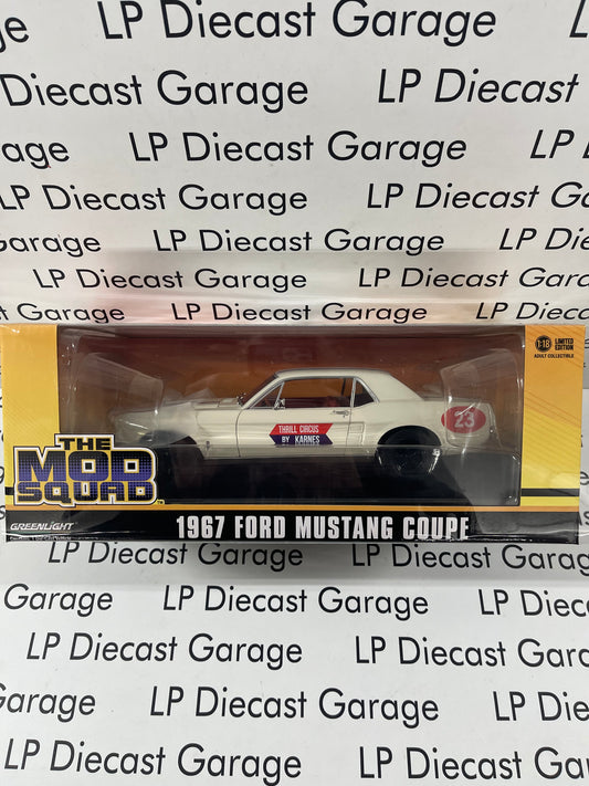 GREENLIGHT 1967 Ford Mustang Coupe Thrill Circus MOD SQUAD 1:18 Diecast