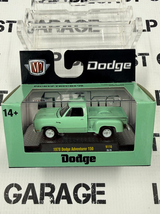 M2 1978 Dodge Adventurer 150 Teal Truck 1:64 Diecast