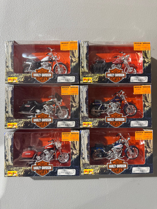 MAISTO Harley Davidson Motorcycle Series 6 Set of 6pcs 1:18 Diecast