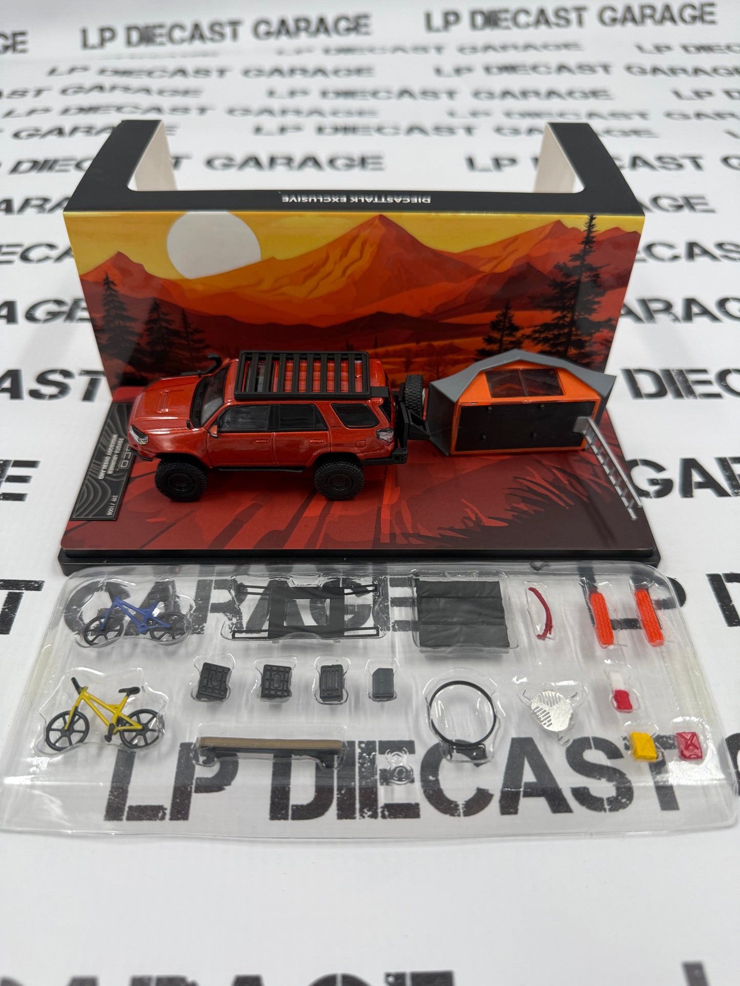 GCD Toyota 4Runner Inferno Orange Clean Version 1:64 Diecast DiecastTalk Exclusive