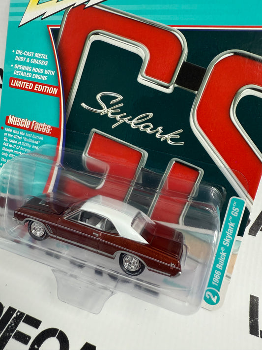 JOHNNY LIGHTNING 1966 Buick Skylark GS Red 1:64 Diecast Muscle Cars USA
