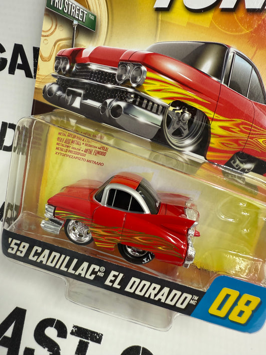 CARTUNED '59 Cadillac El Dorado Red 1:64 Diecast Series 3