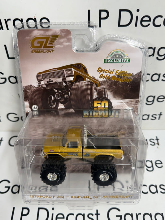 GREENLIGHT 1979 Ford F-250 Bigfoot 50th Anniversary Gold 1:64 Diecast
