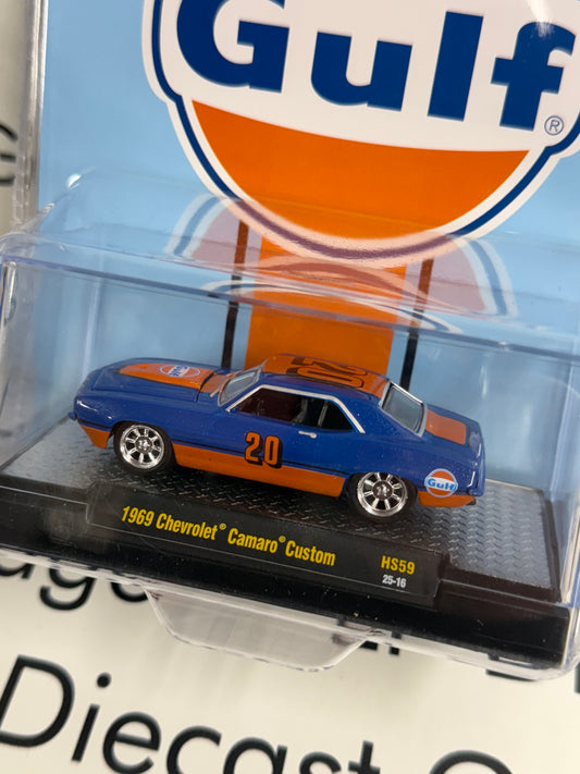 M2 1969 Chevrolet Camaro Custom Gulf #20 1:64 Diecast