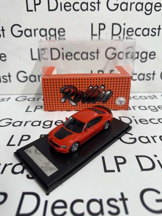 ROLLIN 2008 Dodge Charger Hemi Decals Orange 1:64 Diecast