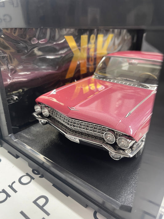 KK Scale 1961 Cadillac Series 62 Coupe Deville Pink 1:18 Diecast