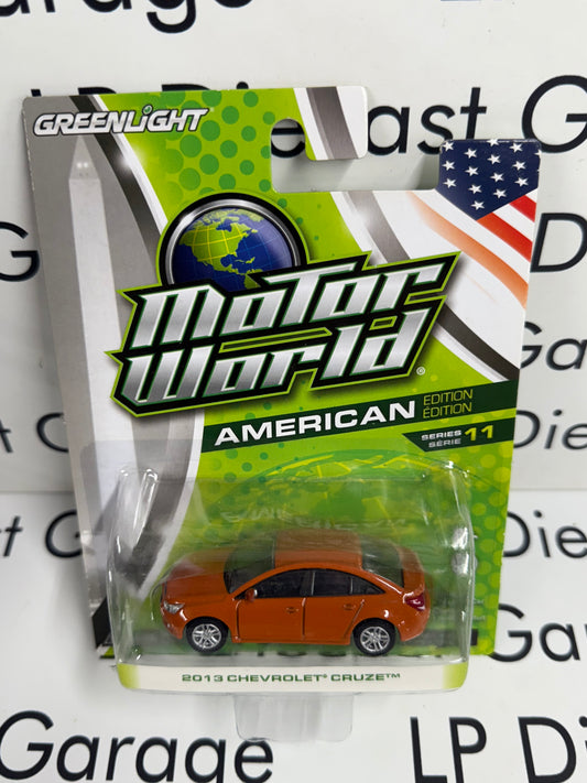 GREENLIGHT 2013 Chevrolet Cruze Orange Motor World 1:64 Diecast