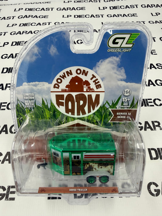 CHROME CHASE GREENLIGHT Horse Trailer 1:64 Diecast Down on the Farm
