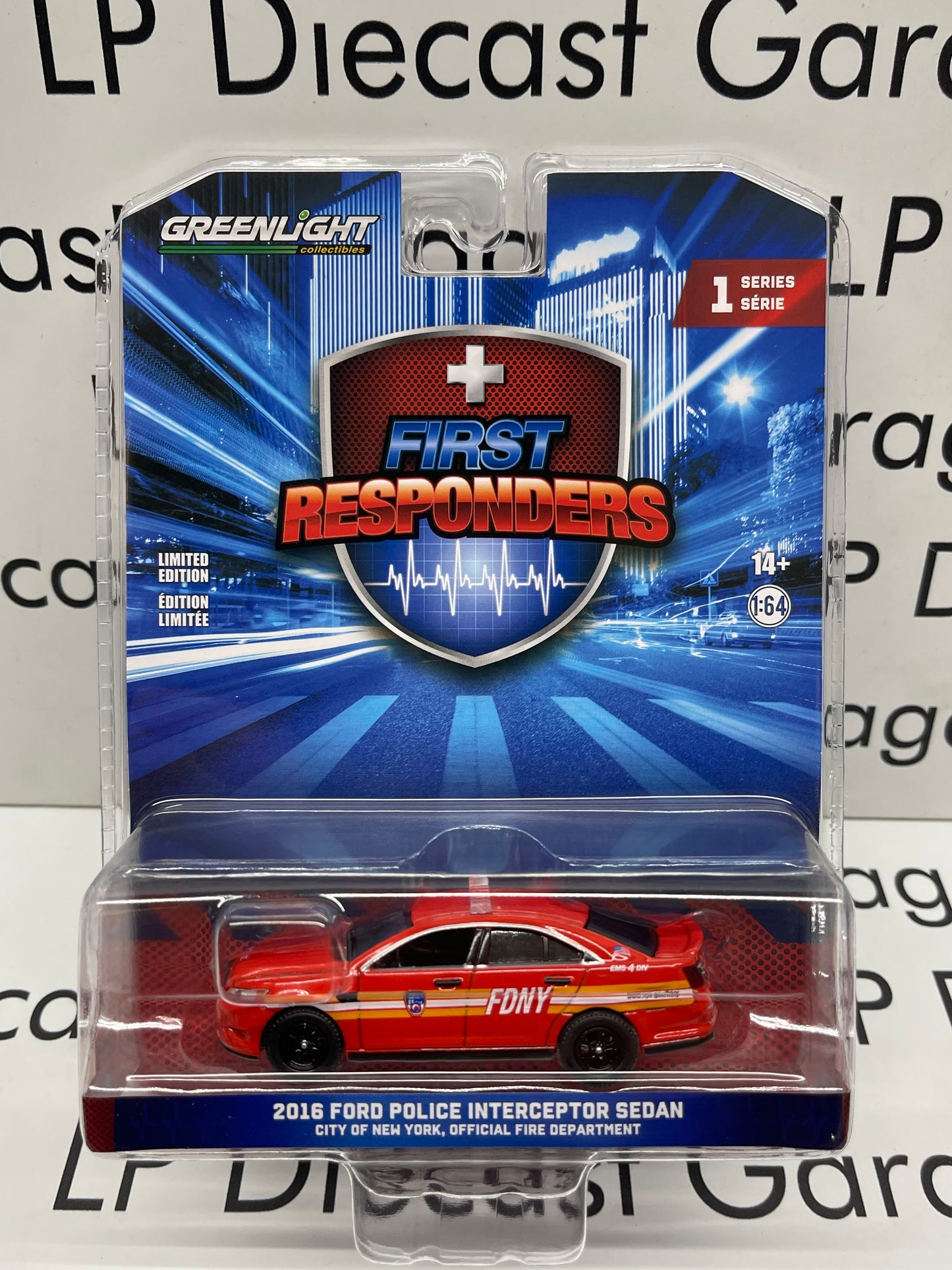 GREENLIGHT 2016 Ford Police Interceptor FDNY 1:64 Diecast First Responders