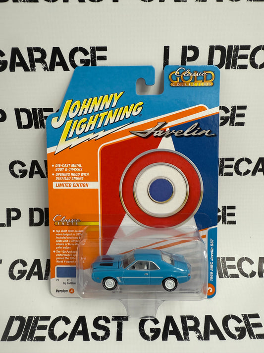 JOHNNY LIGHTNING 1969 AMC Javelin SST Big Bad Blue 1:64 Diecast Classic Gold