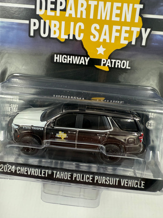 CHROME CHASE GREENLIGHT 2024 Chevrolet Tahoe Texas Dept. Public Safety 1:64 Diecast