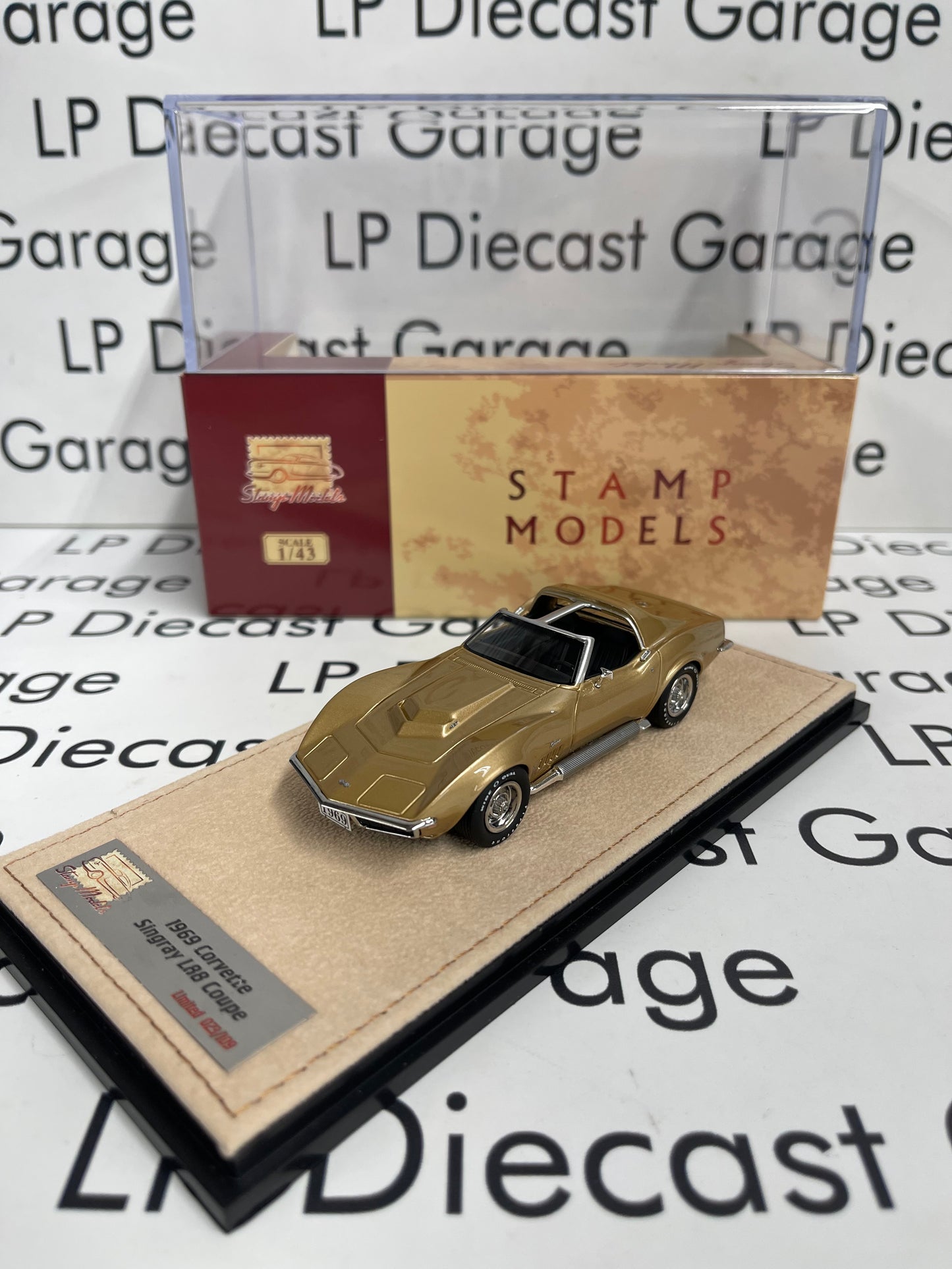 STAMP MODELS 1969 Chevrolet Corvette L88 Gold 1:43 Scale Resin Model