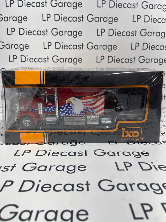 IXO Models 2002 Peterbilt 379 Custom Semi Truck 1:43 Scale Diecast American Eagle