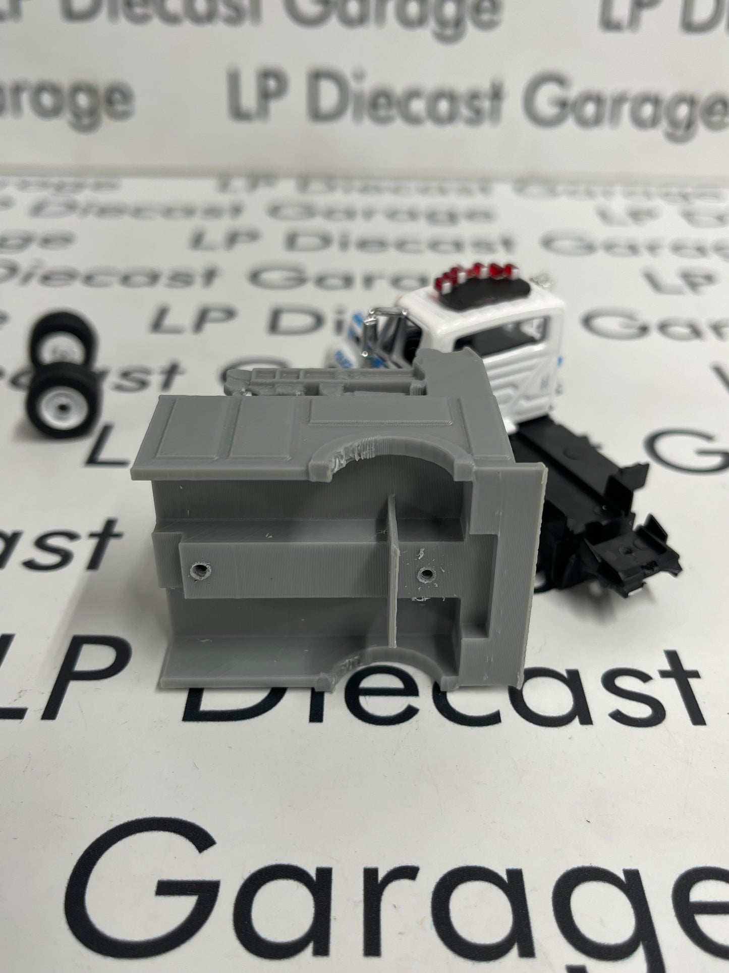 3D Printed Customs Gray Service Bed Fits Greenlight International Durastar 1:64 Diecast Trucks