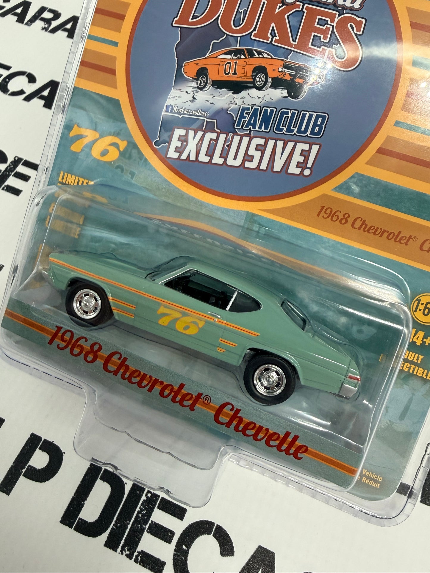 GREENLIGHT 1968 Chevrolet Chevelle New England Dukes 1:64 Diecast Exclusive