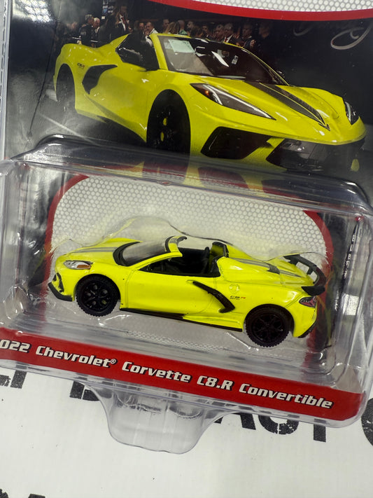GREENLIGHT 2022 Chevrolet Corvette C8.R Yellow 1:64 Diecast Barrett Jackson
