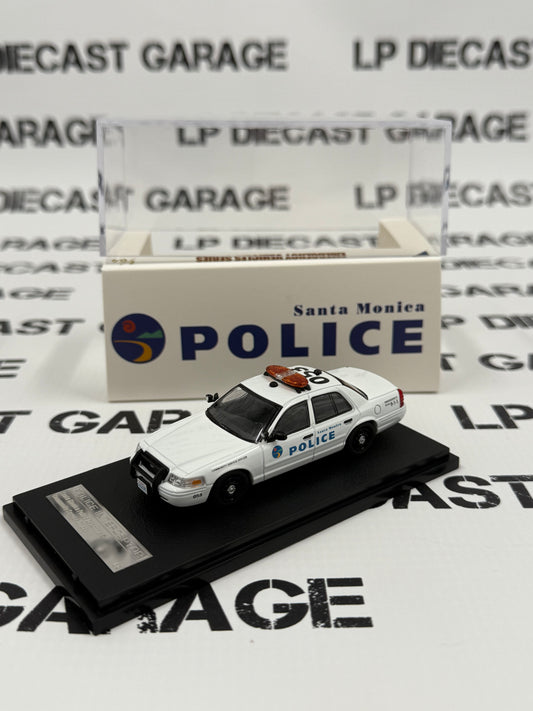 ROLLIN Ford Crown Victoria Santa Monica Police Interceptor White 1:64 Diecast