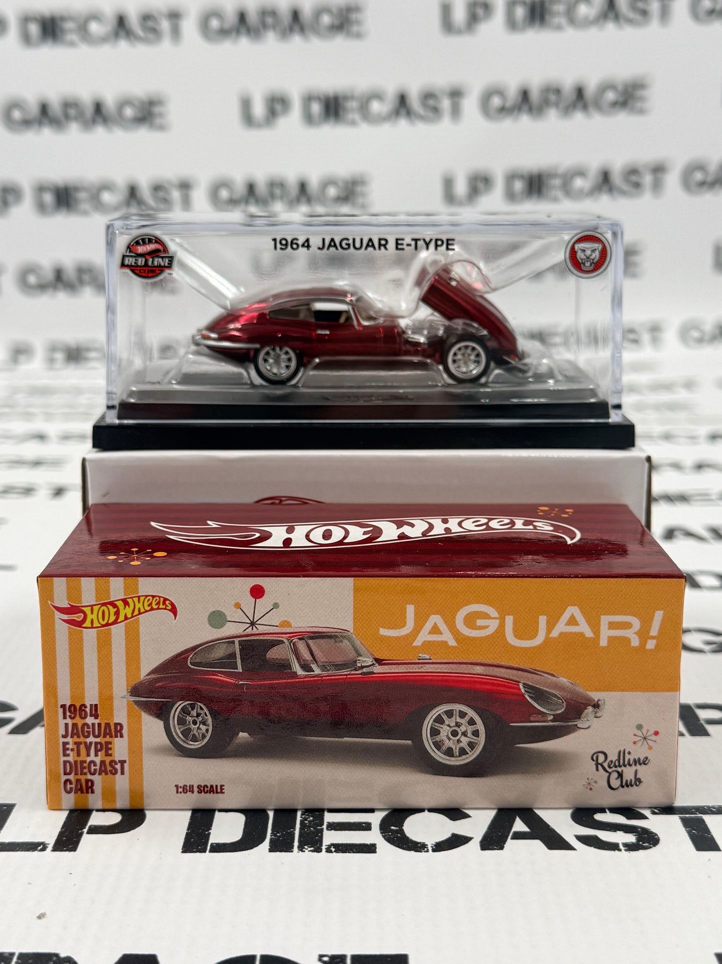 HOT WHEELS 1964 Jaguar E-Type Red RLC Collectors 1:64 Diecast