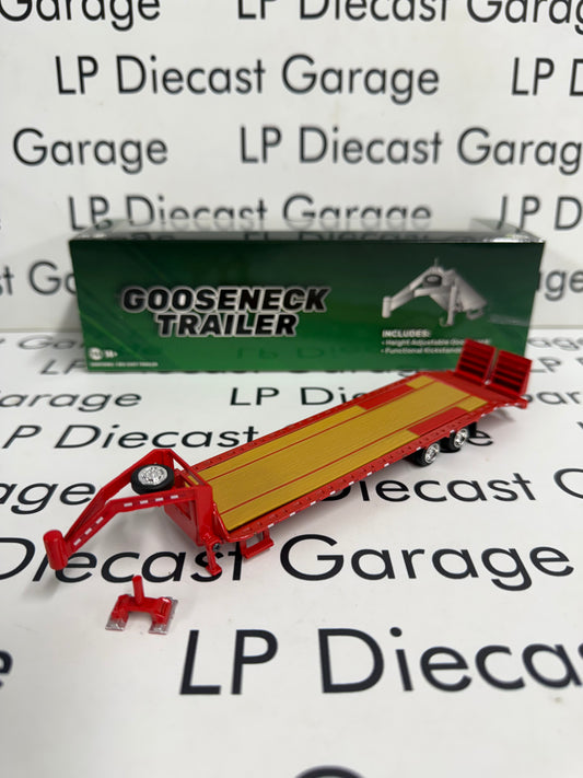 GREENLIGHT Red Gooseneck Deckover Trailer Includes Hitch 1:64 Diecast