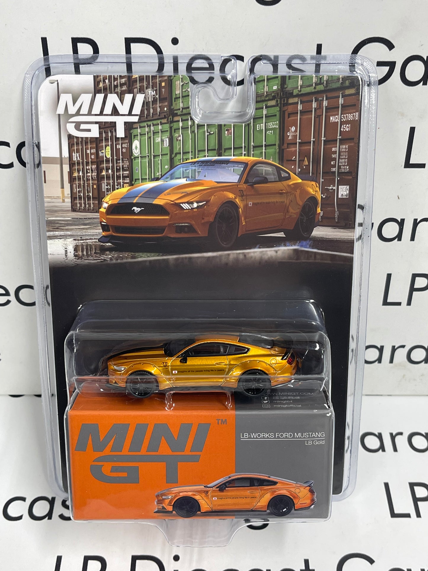 MINI GT 2021 Ford Mustang LB Works Gold 1:64 Diecast