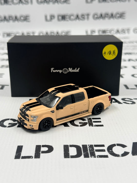 FUNNY MODELS Ford F-150 Shelby Super Snake Tan w/ Black Stripe 1:64 Diecast
