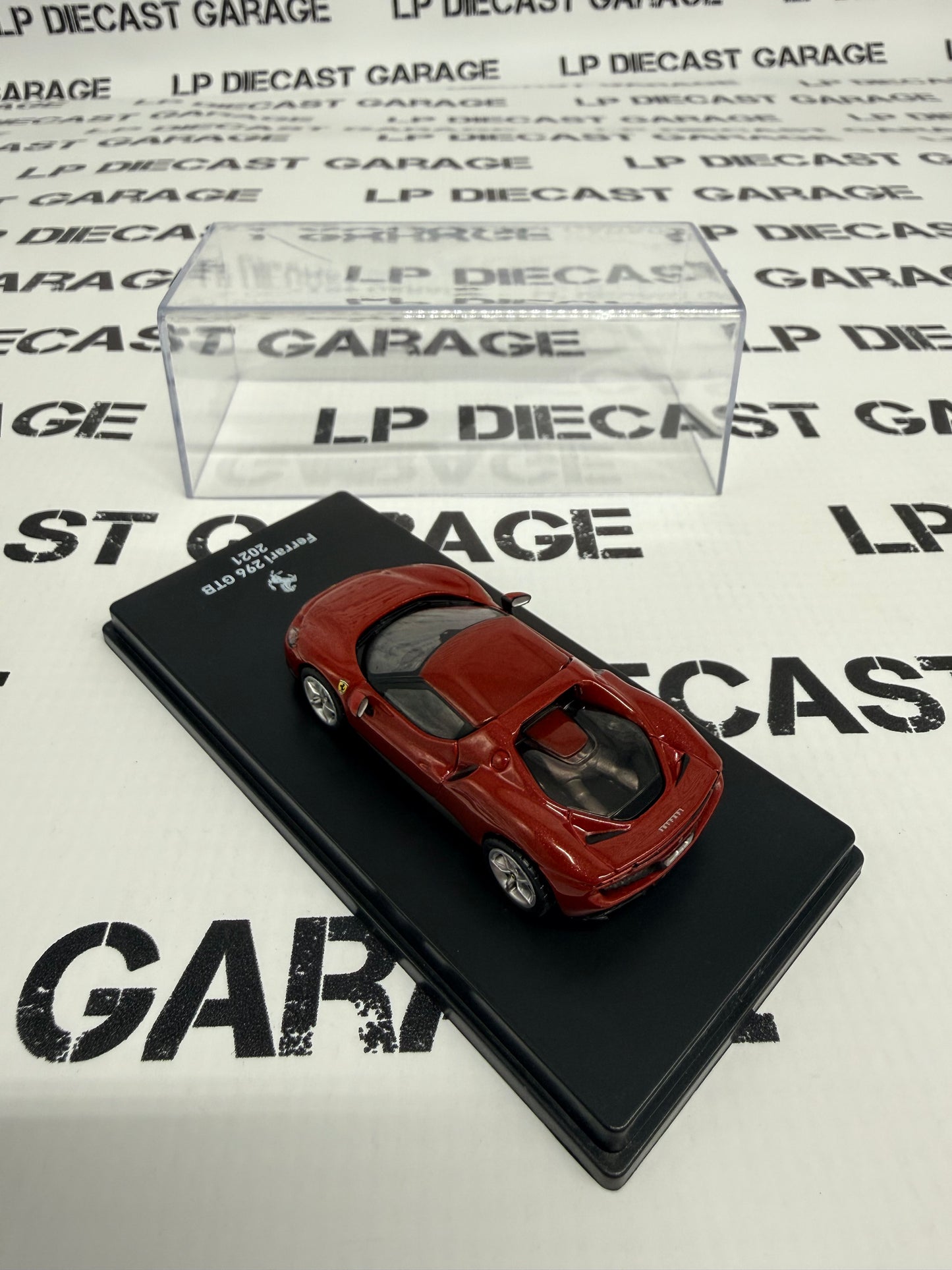 EDICOLA 2021 Ferrari 296 GTB Dark Red 1:64 Diecast w/ Display Case