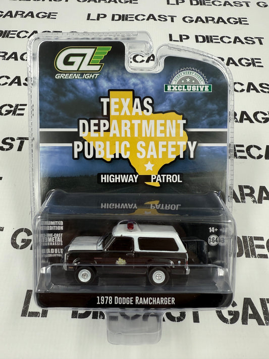CHROME CHASE GREENLIGHT 1978 Dodge Ramcharger Texas Dept. Public Safety 1:64 Diecast