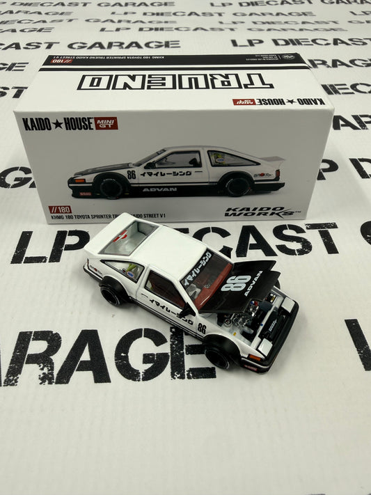 MINI GT KAIDO HOUSE Toyota Sprinter Trueno V1 White 1:64 Diecast
