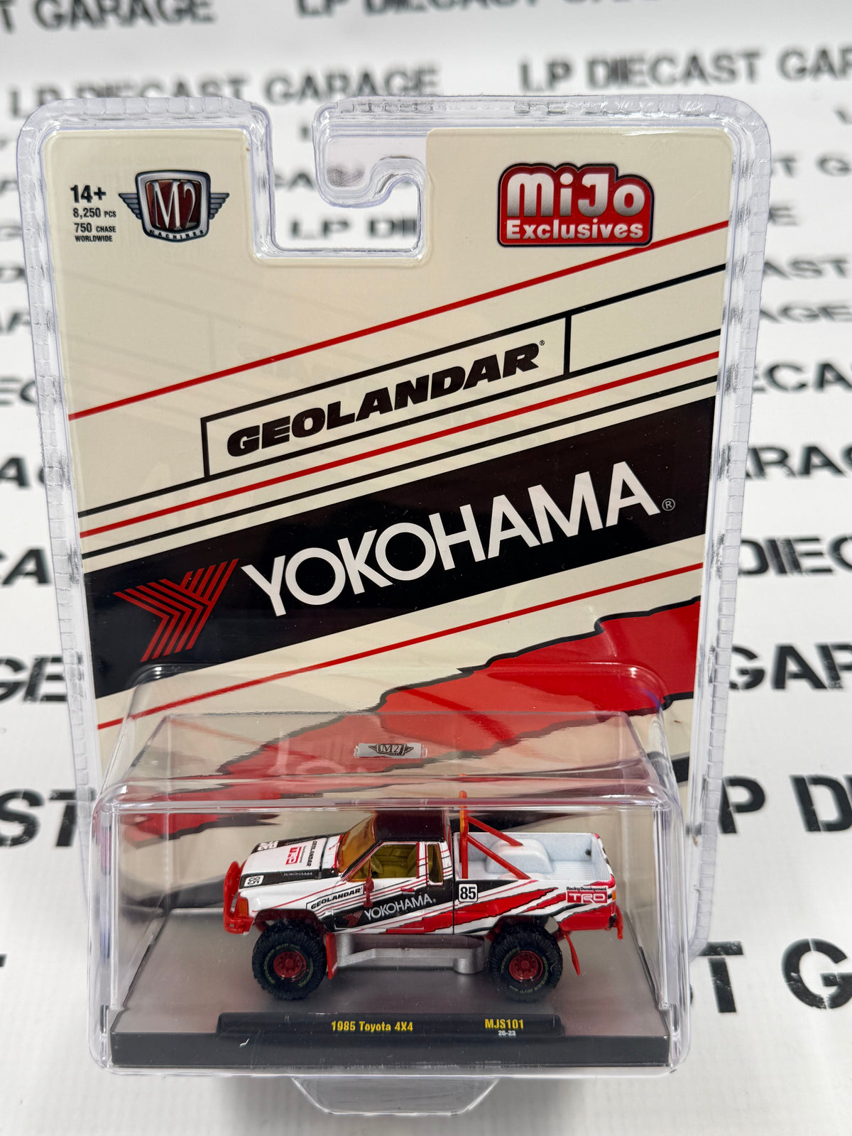 CHASE M2 1985 Toyota 4X4 Truck Yokohama Geolandar Tires 1:64 Diecast MiJo