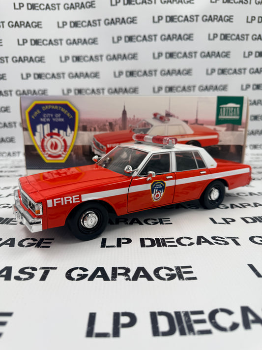 GREENLIGHT 1987 Chevrolet Caprice FDNY Fire Dept 9C1 1:18 Diecast