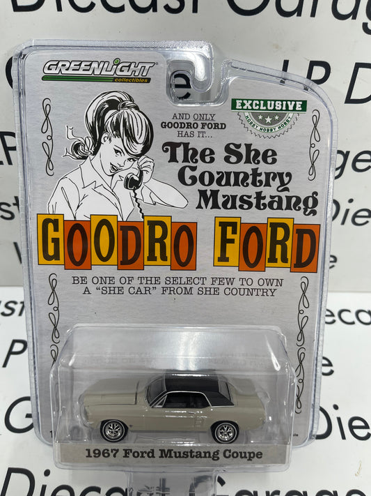 GREENLIGHT 1967 Ford Mustang Coupe Autumn Smoke Goodro 1:64 Diecast She Country