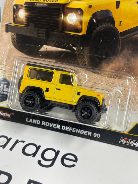 HOT WHEELS Land Rover Defender 90 Yellow 1:64 Diecast Offroad