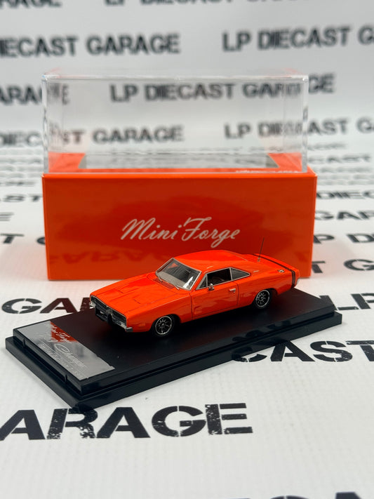 MINI FORGE 1969 Dodge Charger R/T Orange 1:64 Diecast