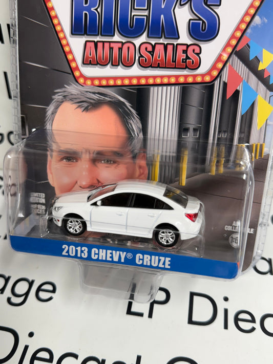 GREENLIGHT 2013 Chevy Cruze White LP Exclusive 1:64 Diecast Ricks Auto Sales