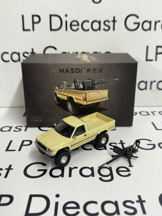 MASDI 1995 Toyota Hilux Truck Desert Tan Yellow 1:64 Diecast