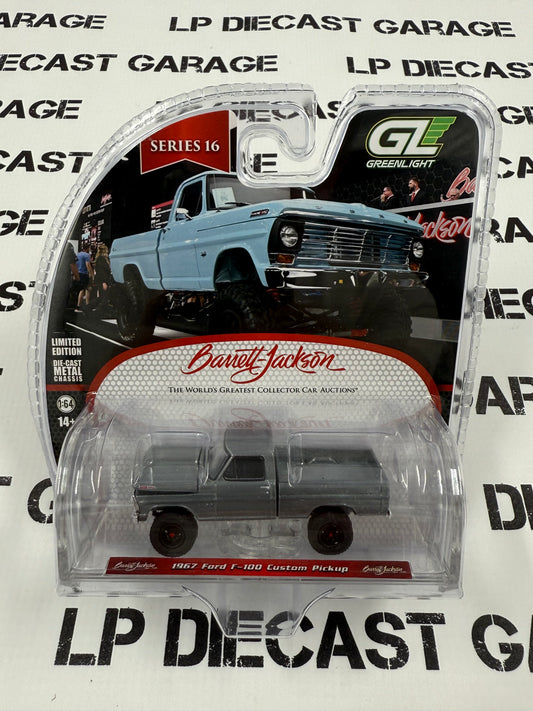RAW CHASE GREENLIGHT 1967 Ford F-100 Custom Blue 1:64 Diecast Barrett Jackson
