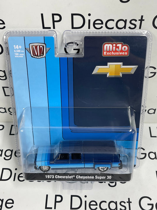 M2 1973 Chevrolet Cheyenne Super 30 Blue 1:64 Diecast Mijo