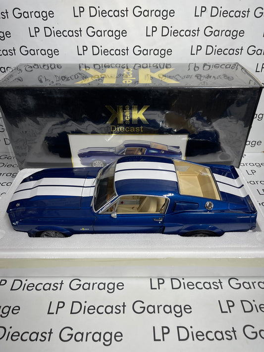 KK Scale 1967 Ford Mustang GT500 Shelby Blue 1:12 Diecast