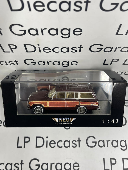 NEO SCALE MODELS Jeep Grand Wagoneer Burgundy Woody 1:43 Resin Model