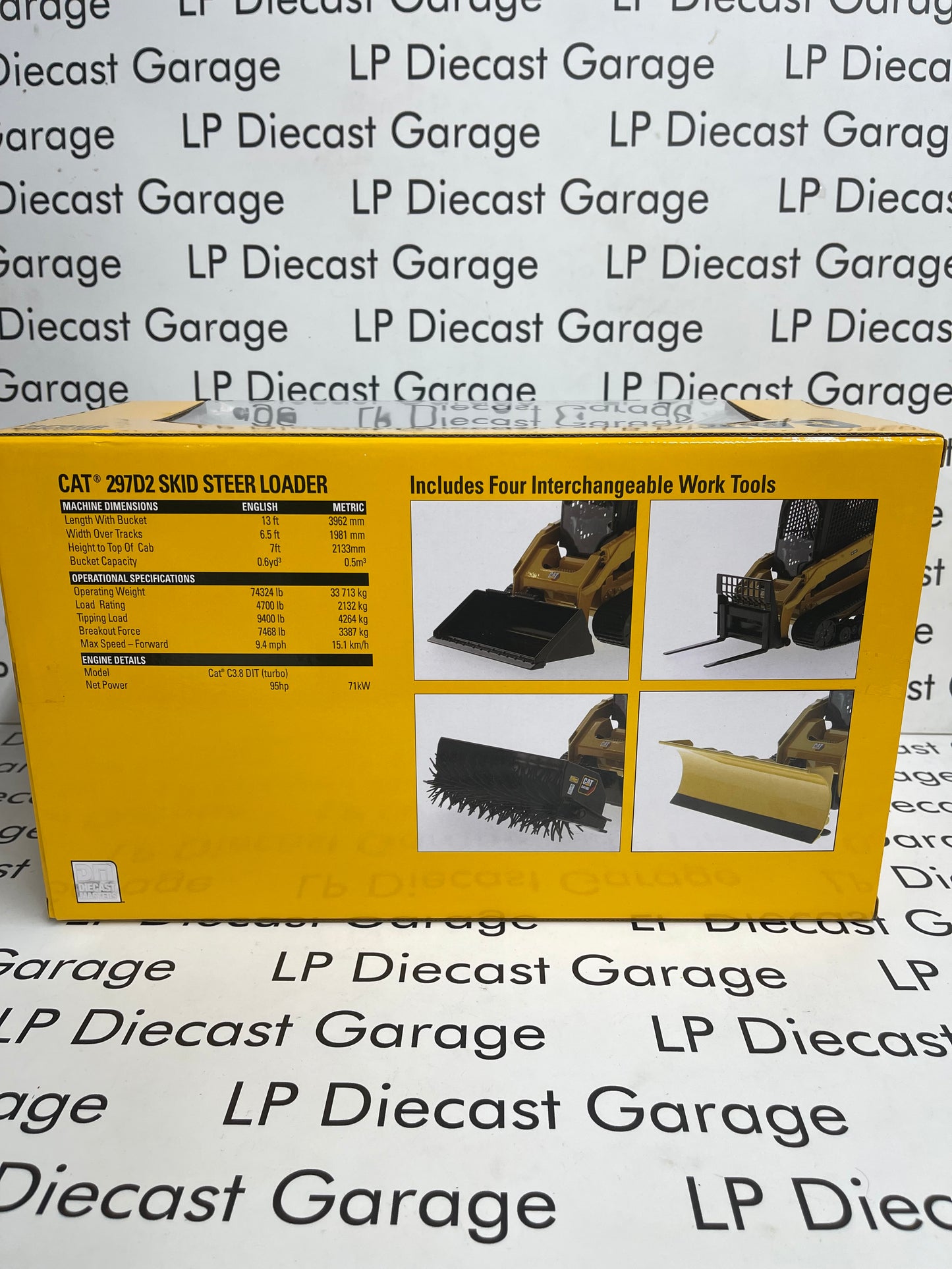 DIECAST MASTERS CAT 297D2 Multi Terrain Loader w/ Attachments 1:16 Diecast