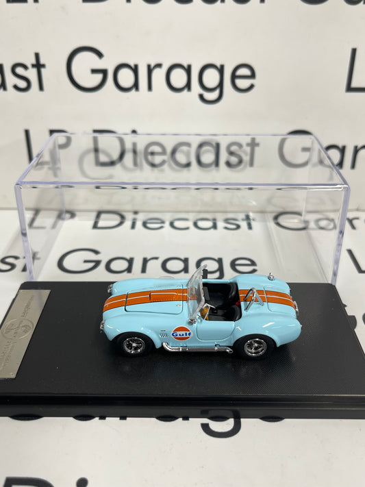 FINE WORKS 64 Shelby Cobra 427 S/C Gulf Blue w/ Orange Stripes 1:64 Diecast