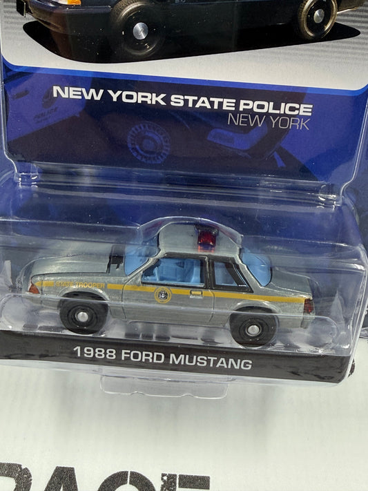 RAW CHASE GREENLIGHT 1988 Ford Mustang New York State Police 1:64 Diecast