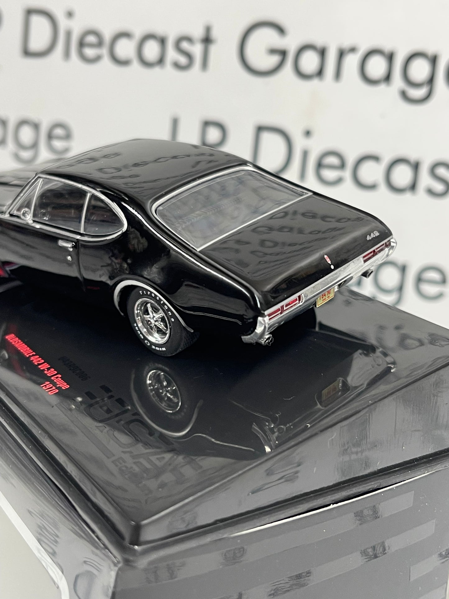 IXO Models 1970 Oldsmobile 442 W-30 Black 1:43 Diecast USA Model