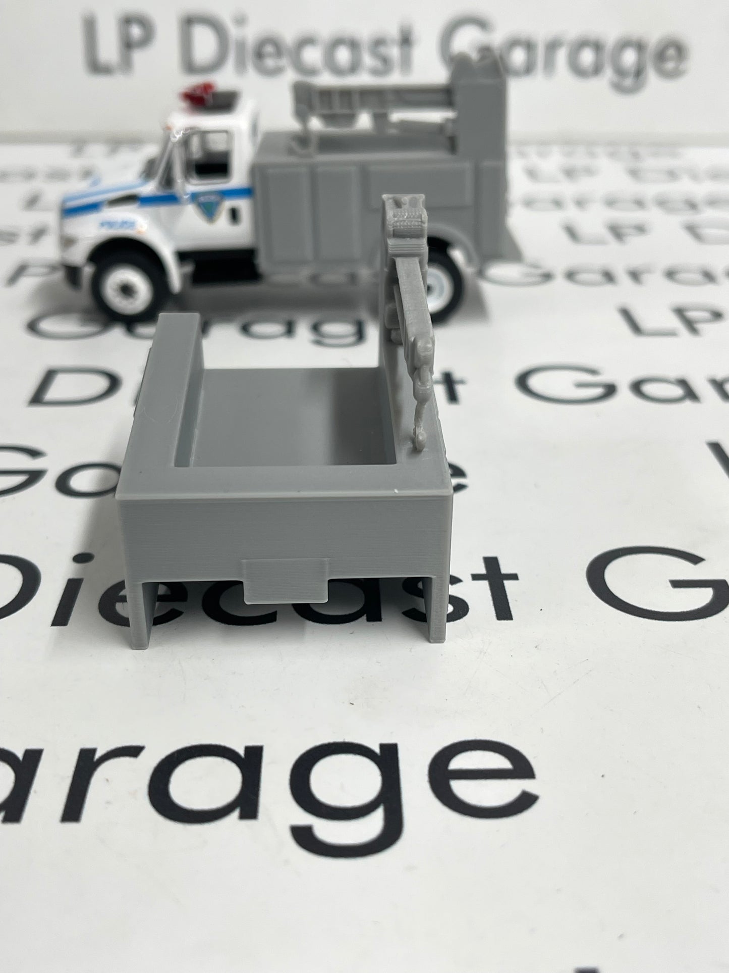 3D Printed Customs Gray Service Bed Fits Greenlight International Durastar 1:64 Diecast Trucks