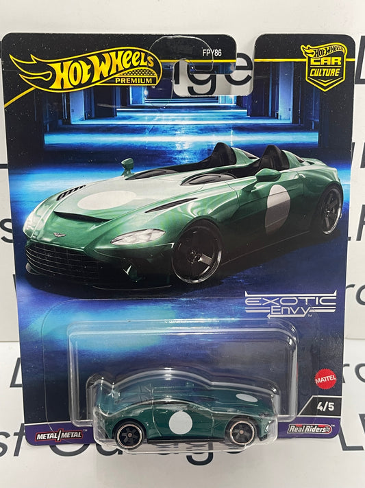 HOT WHEELS Aston Martin V12 Speedster Green Exotic Envy 1:64 Diecast