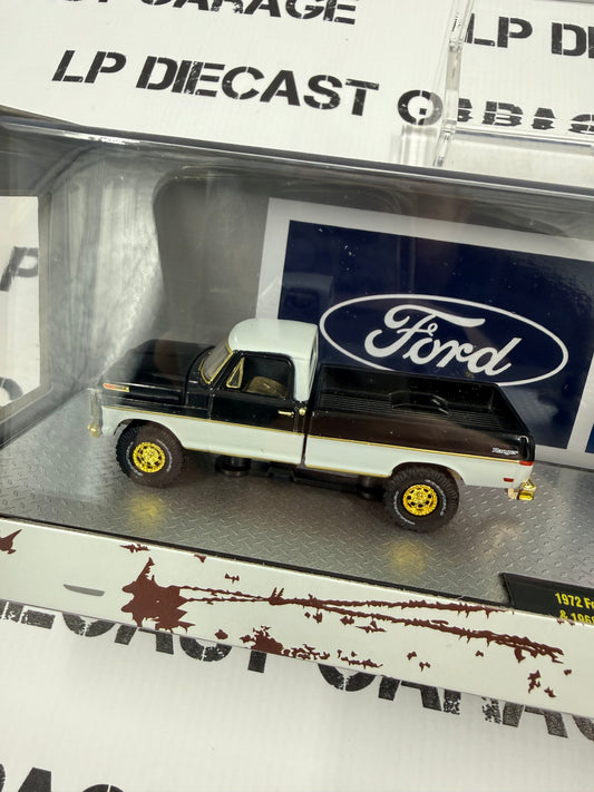 CHASE M2 1972 Ford F-250 Ranger 4X4 & 1969 Ford Mustang GT 390 1:64 Diecast Haulers