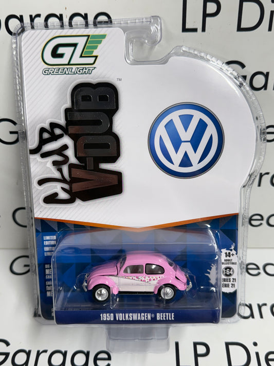 GREENLIGHT 1950 Volkswagen Beetle Pink 1:64 Diecast Club V-Dub